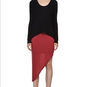 Helmet Lang Asymmetrical Skirt